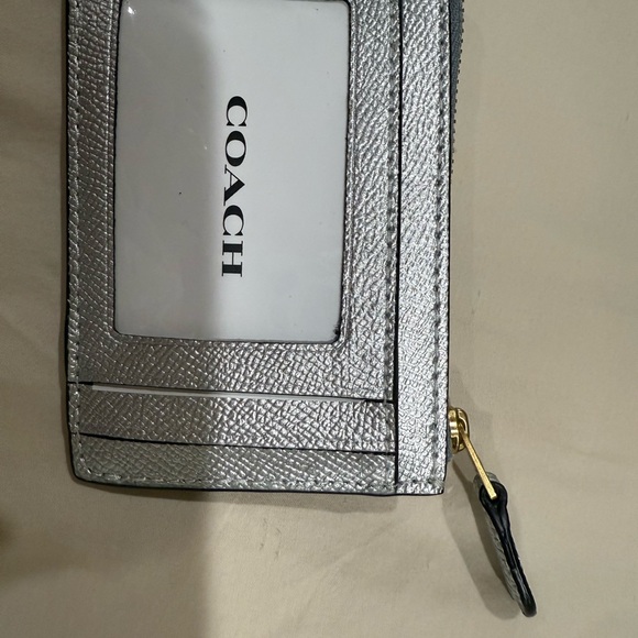 Coach Metallic Silver mini skinny Card Holder - Picture 5 of 5